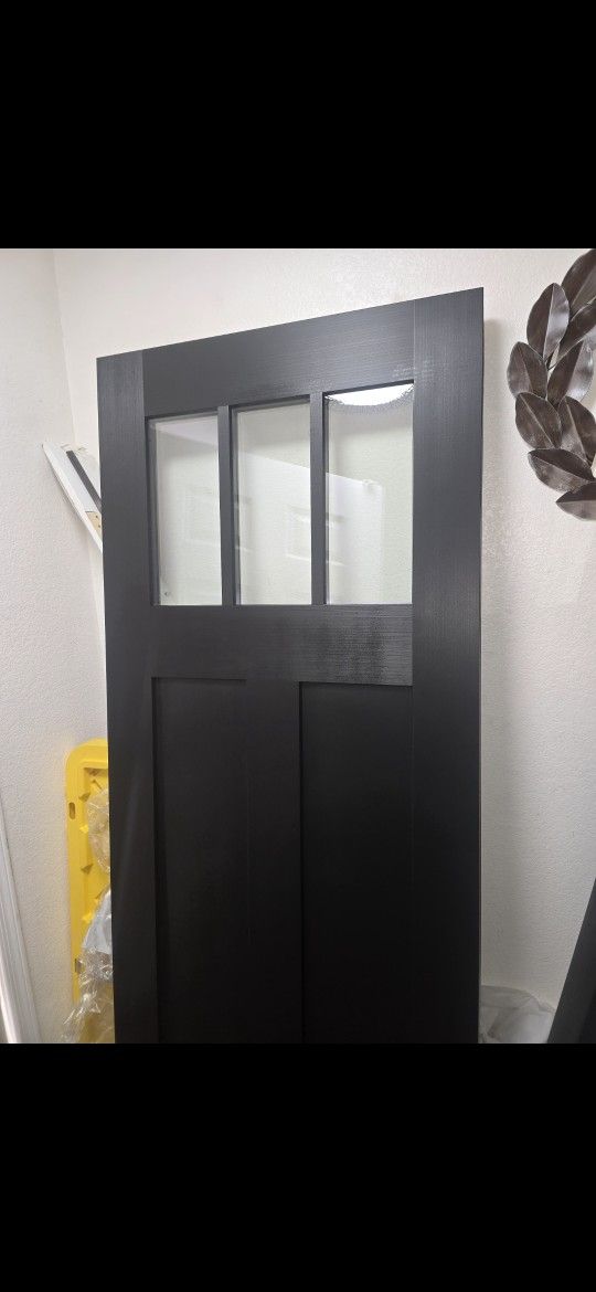 36" X 80" Jet Black Color Xterior   New Door. 