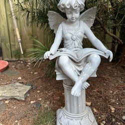 Angel Reading Book Statue 