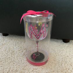 Wine Glass Initial "M"~Great Gift!!