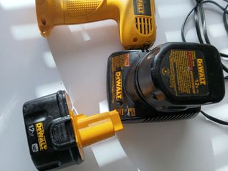 DeWalt DW 9072 12volt Drill with two batteries and charger.