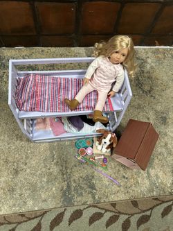 Baby Doll W/ Bed, Clothes & Pet House