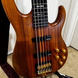 Carvin LB-75 5 String Bass (KOA Wood - Neck through Body) year 1997