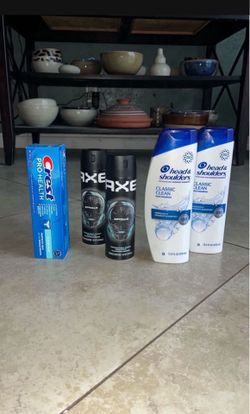 Head & Shoulders, AXE Body Spray, Crest Pro-Health Toothpaste