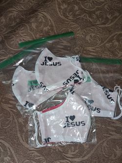 I Love Jesus face mask