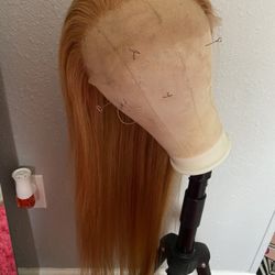 34inch Human Hair Wig New 