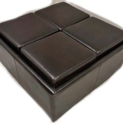 Leather Ottoman