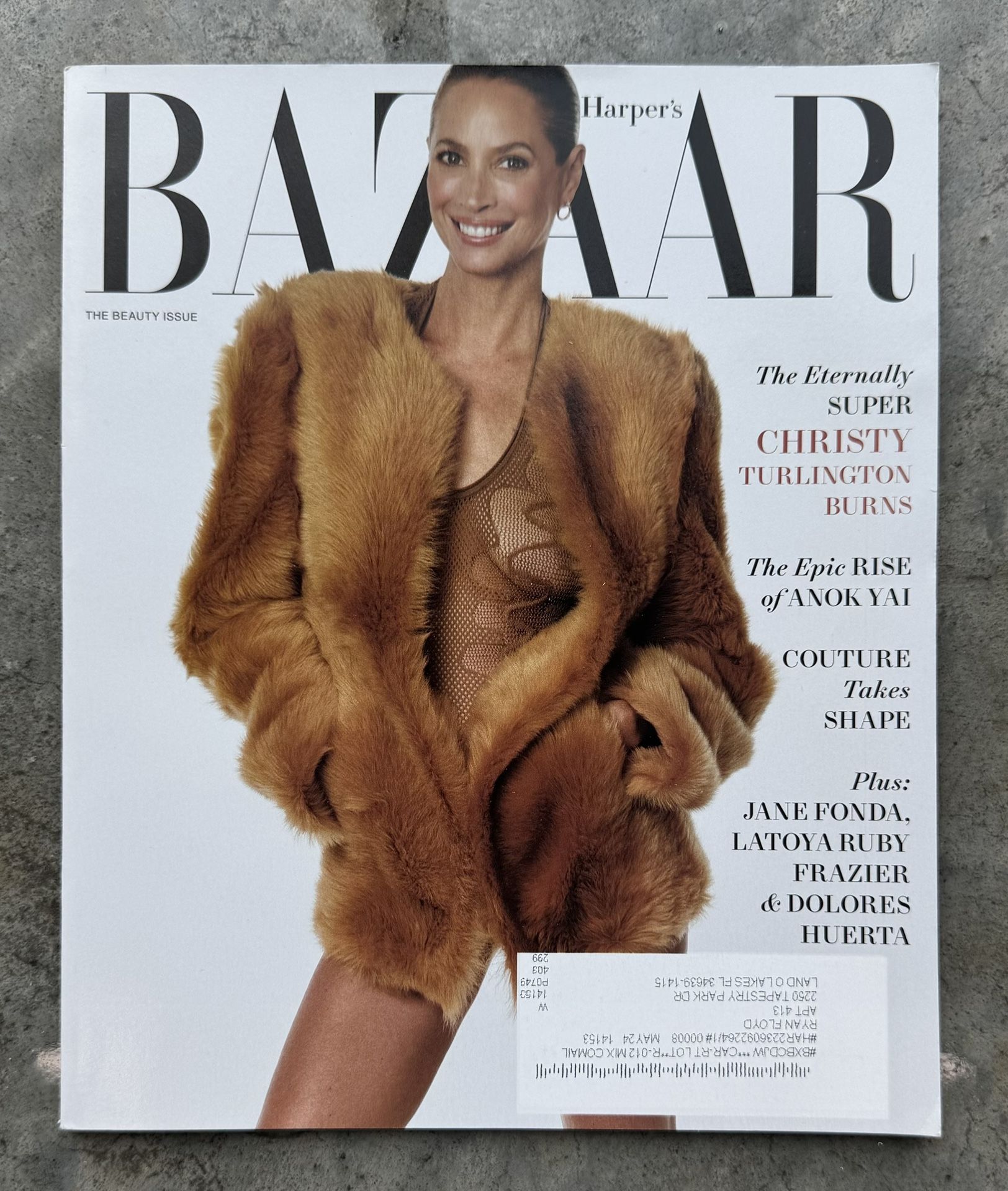Harper's Bazaar Magazine May 2024 Christy Turlington The Beauty Issue