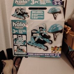 Halo Adjustable Inline Skate Combo 3pc 