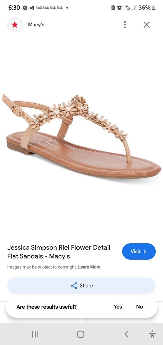 Jessica Simpson Riel Women's Floral Dress Sandal Size 8 Color Brown