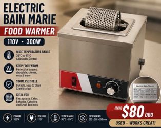 Electric Bain Marie / Food Warmer 110V - Stainless Steel