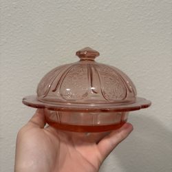 Depression Glass Pink Bowl 1930s