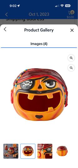 Halloween Pirate Pumpkin Candy Bowl