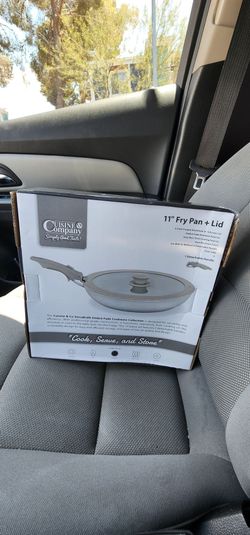Frying pan 11" with lid and detachable handle