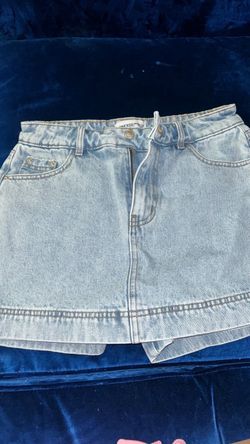 Princess Polly Light Wash Denim Mini Skirt