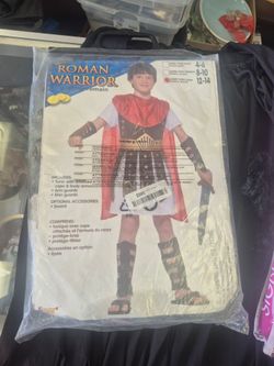 Roman Warrior Kids Halloween Costume Size 12-14
