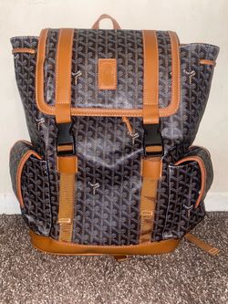 Goyard Backpack Black Tan Monogram