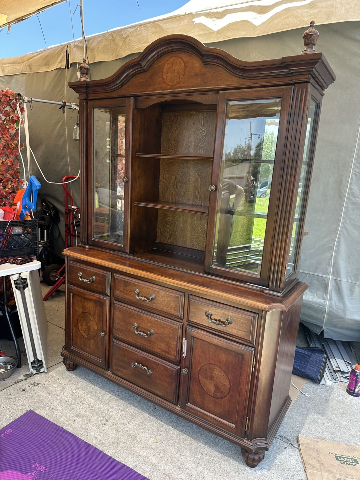 Old China Cabinet Glass Shelf’s And Lights