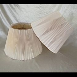 Vintage MCM Stiffel Pleated Accordion Bell Lamp Shades