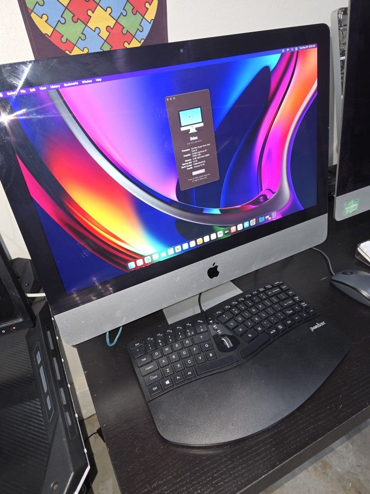 2013 Apple iMac MacOs Ventura 1tb 8gb Ram Intel i5 No Mouse Or Keyboard