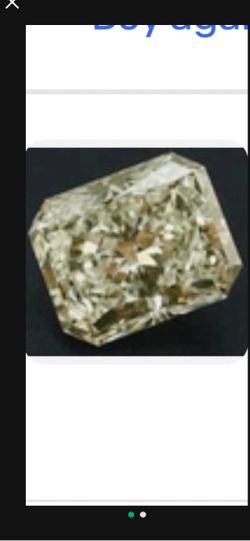 Radiant Cut 3.5 Ct Off White 10.56 mm  Moissanite Stone