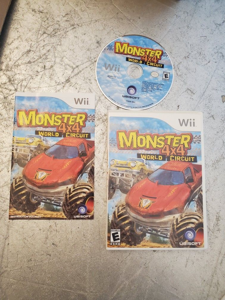 Monster 4x4: World Circuit Nintendo Wii Monster Truck Game - Complete w/ Manual Video Game