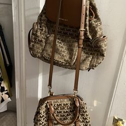 Original Michael Kors Backpack And Crossbody 