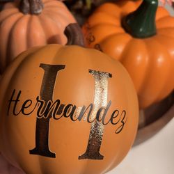 Mini Pumpkins, Customized Pumpkins, Halloween Decor, Fall Decor, Vinyl Decals