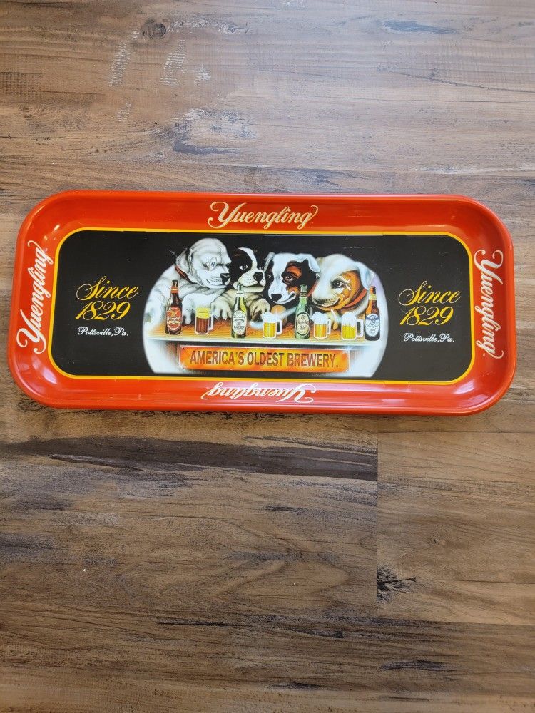 Yuengling Brewery "Puppies" Metal Beer Tray