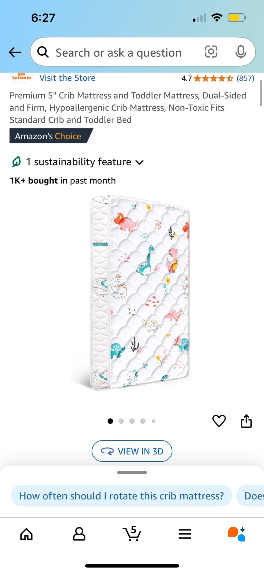 Toddler & Crib Bed
