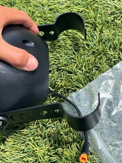 Brand new e-bike front light with bracket and cables and round connected