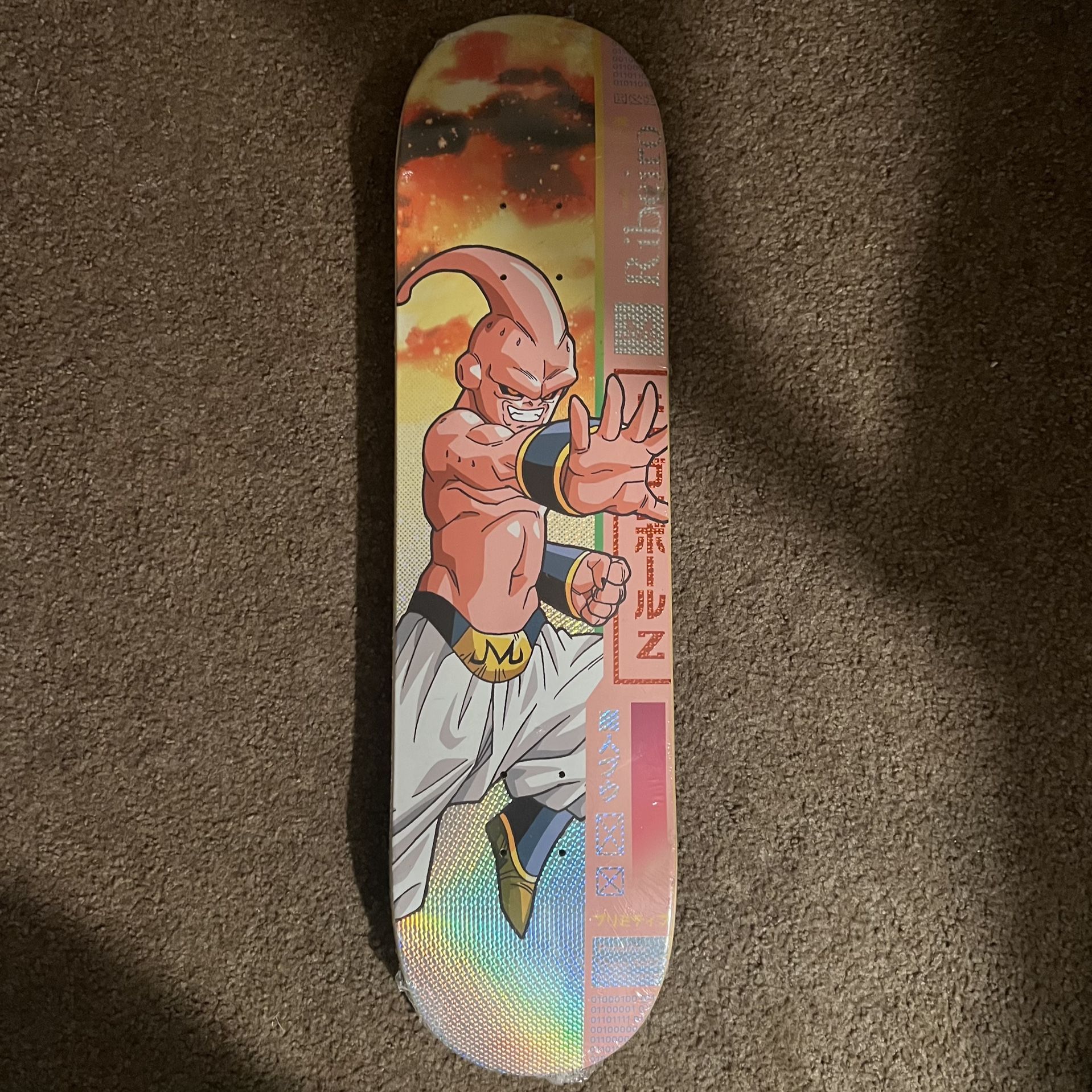 Rare DBZ Z x Primitive Kid Buu Skateboard Deck (8.5)