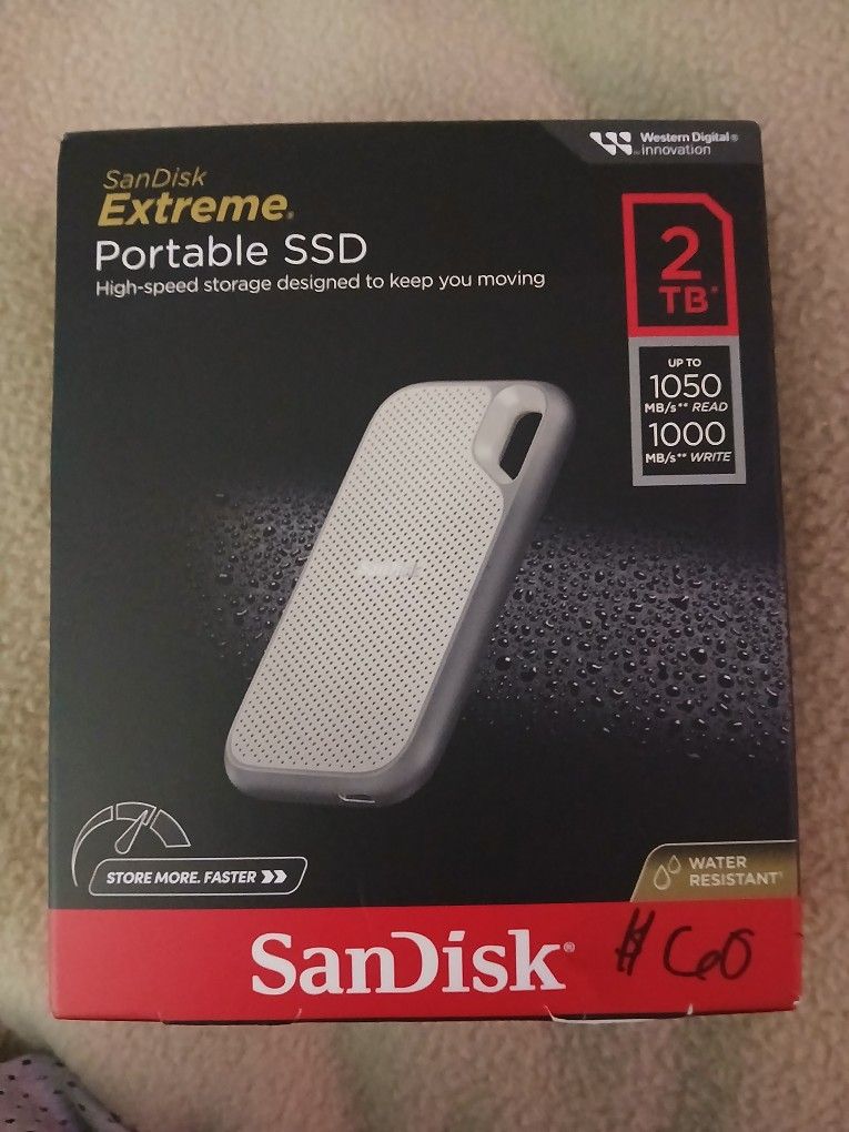 Sandisk Extreme Portable ssd 2tb hard drive