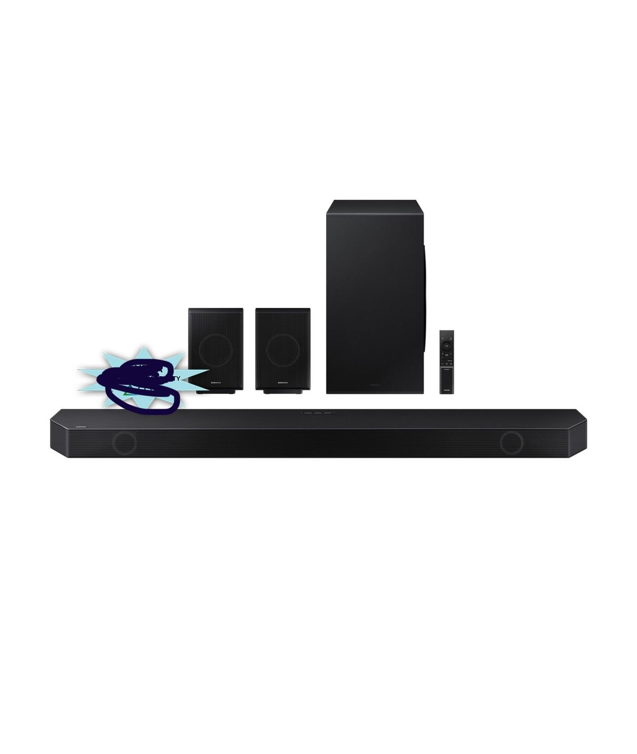 Samsung - HW-Q990B 11.1.4ch Soundbar with Wireless Dolby Atmos / DTS:X and Rear Speakers (2022 Flagship Top model)