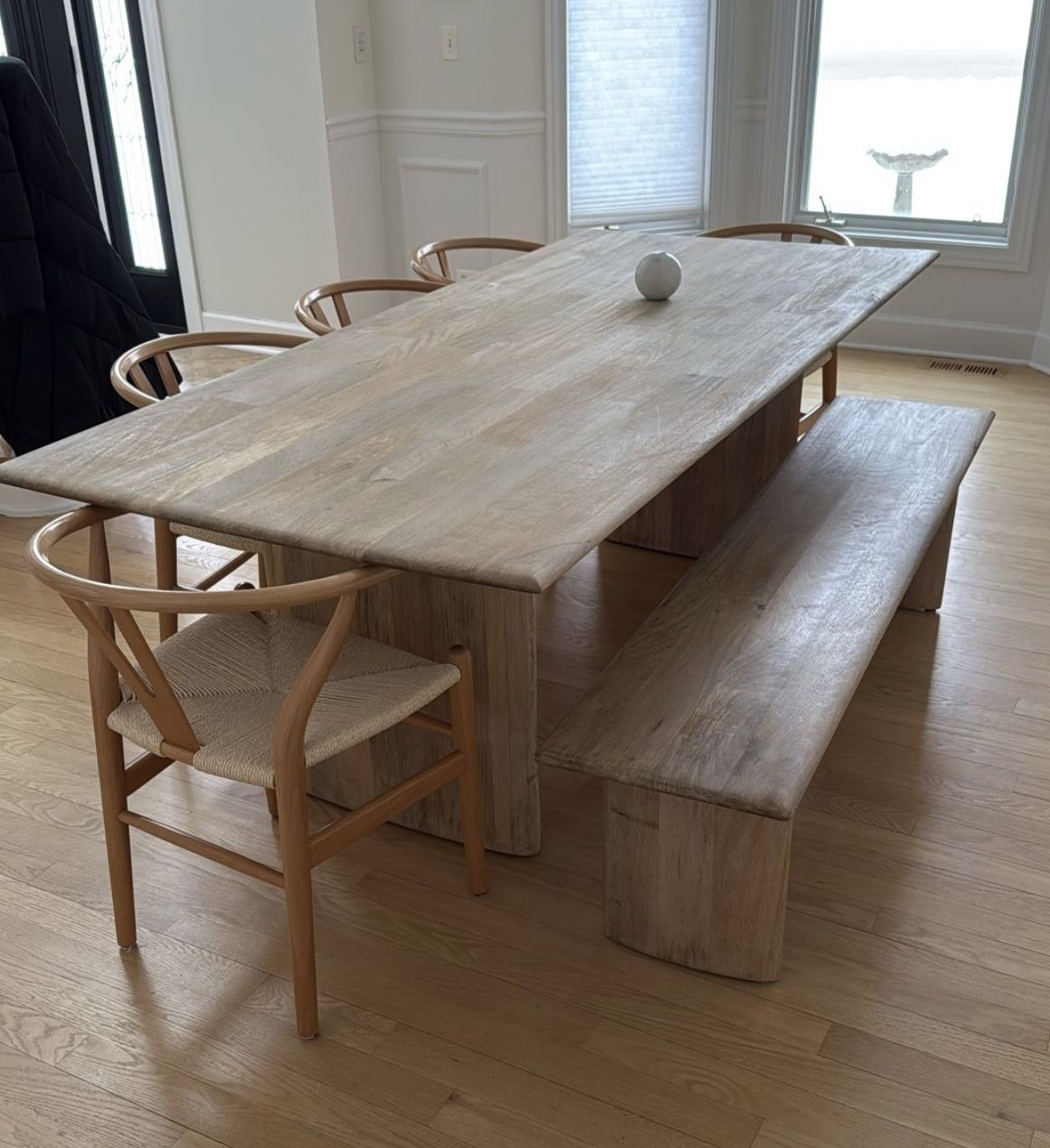 86” Solid Mango Wood Dining Table