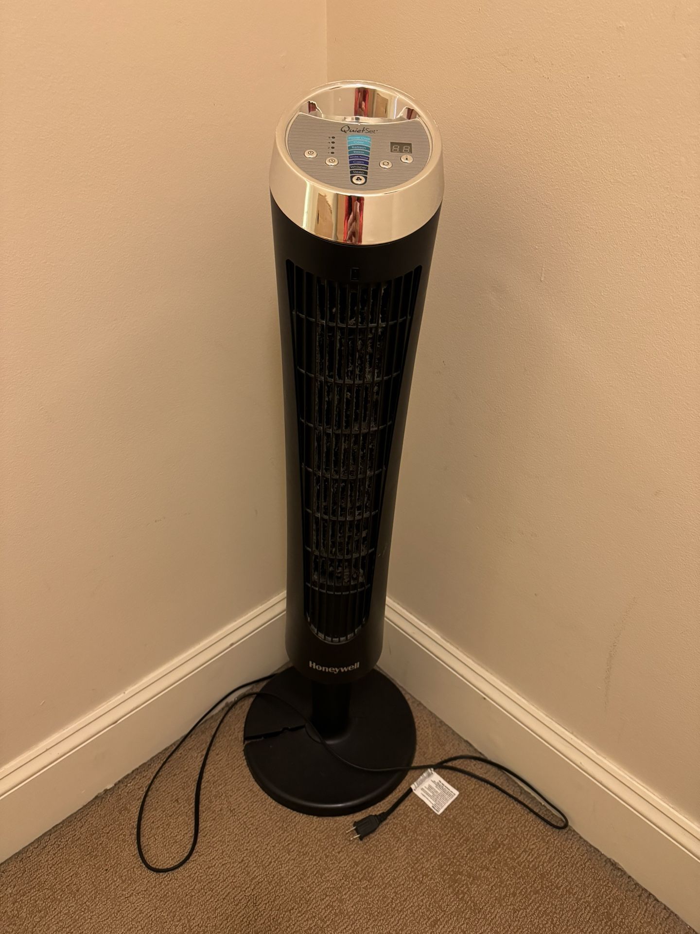 Honeywell QuietSet 8Speed Remote Control Tower Fan, 32.8"H x 10.8"W x