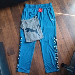 Puma Men's XL Shirt And Camo Track Pants Set