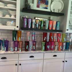 Starbucks Cold Tumblers, Jeweled, Studded, Dome, Tiled
