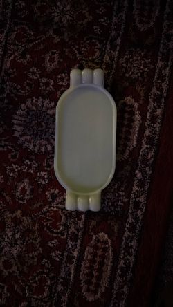 vintage Indiana Glass frosted green Butter Plate