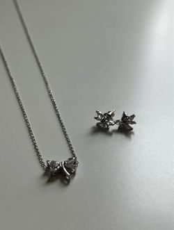Silver Dragonfly Necklace and Earring Set