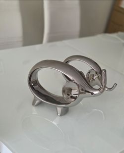 Set de 2 figuras de elefantes de porcelana para decoracion
