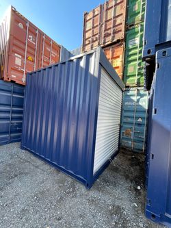 10FT SHIPPING CONTAINER – WIND & WATERTIGHT | HEAVY DUTY STORAGE SHED | CONEX BOX (ROLL-UP DOOR)