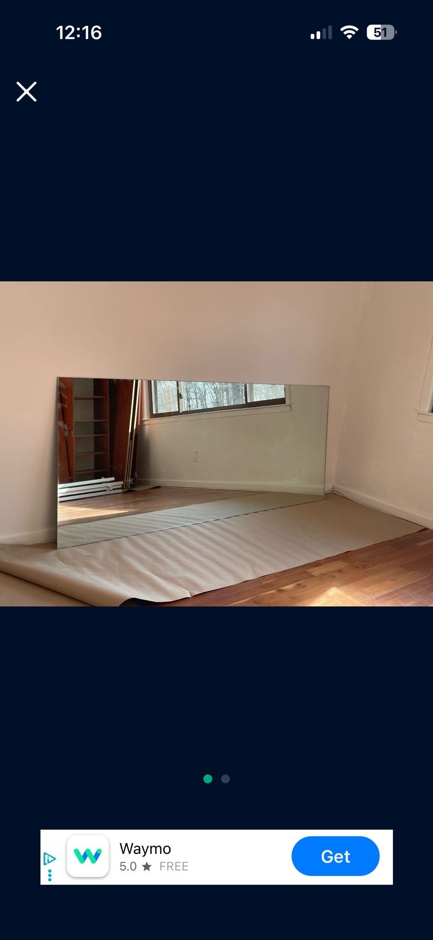 Free Large Mirrors Ready For Pick Up