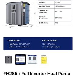 Above Ground POOL with Pool WATER HEATER