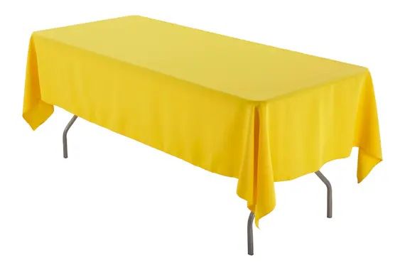6 Yellow Table Cloth Covers