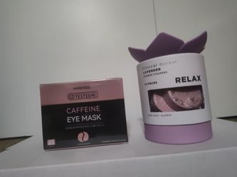 Caffeine Eye Masks and Lavender Shower Steamers