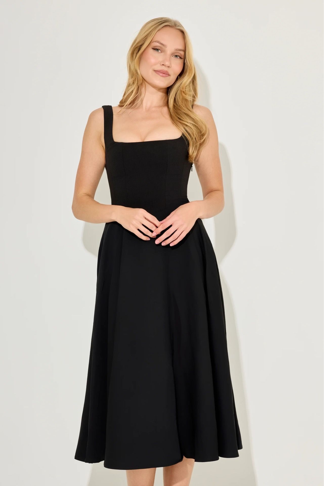 Black midi dress from Odd Muse