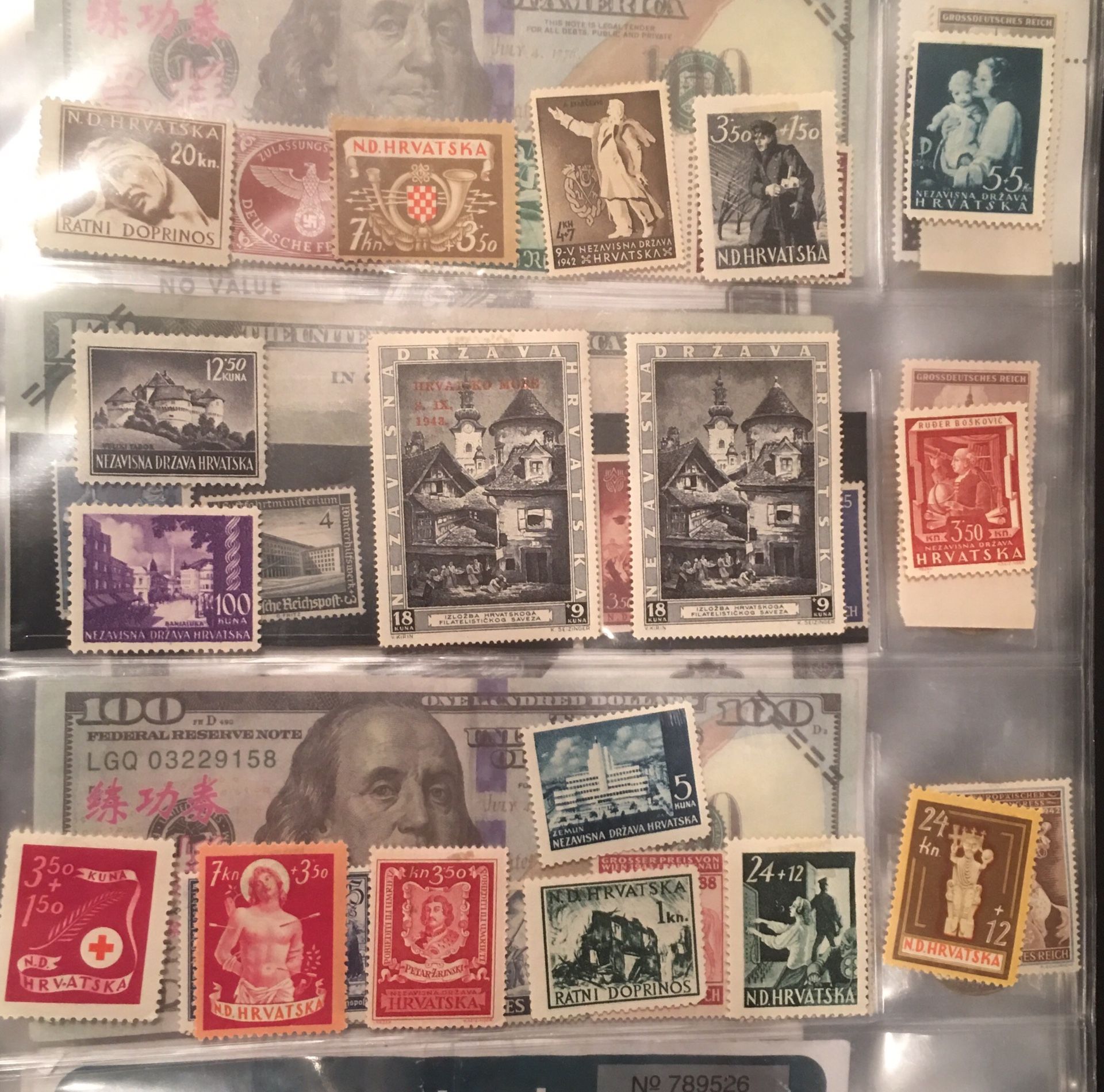 17 WW2 era European stamps