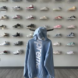 Brand New Supreme Satin Applique Hooded Sweatshirt (FW24)
