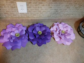 Purple Giant Paper Flowers