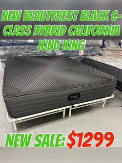 NEW BEAUTYREST BLACK C-CLASS HYBRID CALIFORNIA KING MATTRESS 